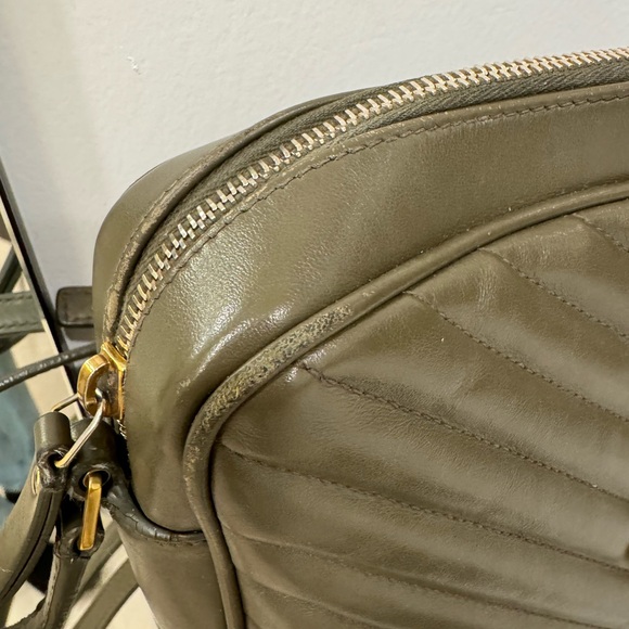 Saint Laurent Lou Monogram Quilted Camera Crossbody Bag- Olive - Picture 10 of 10